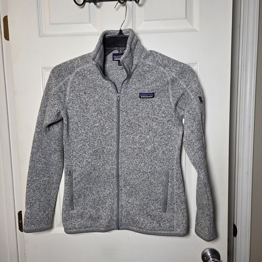 Patagonia sz S women's better‎ sweater jacket full zip heathered gray cozy warm